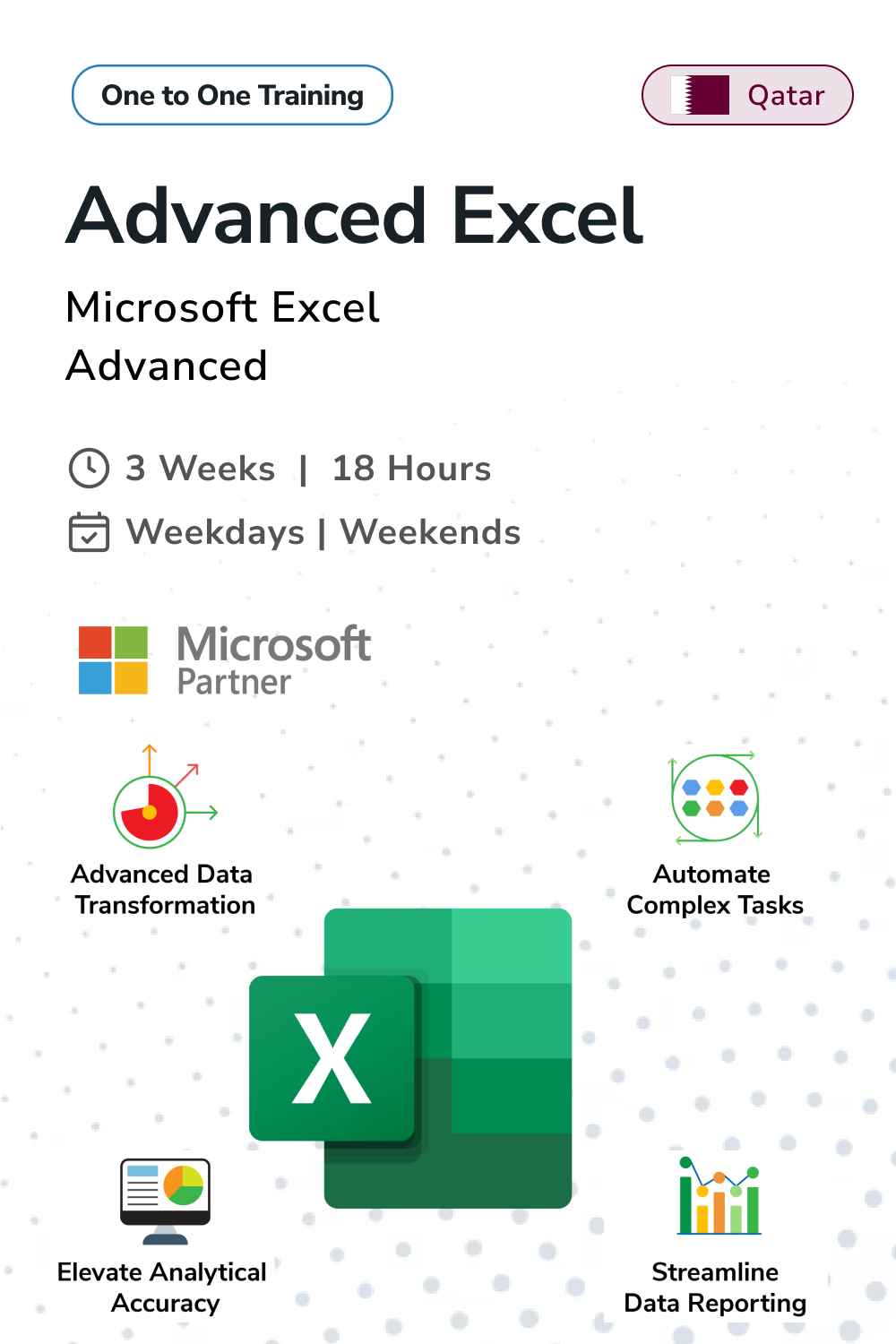 One to One training for Microsoft Advanced Excel In Qatar