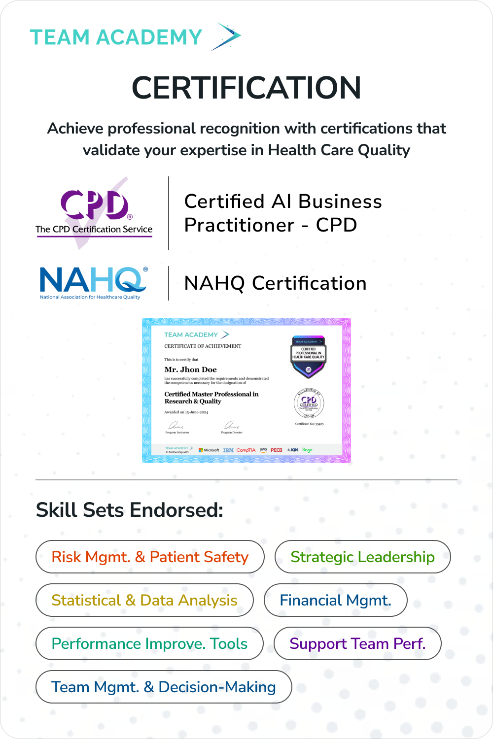 Certified Professional in Healthcare Quality