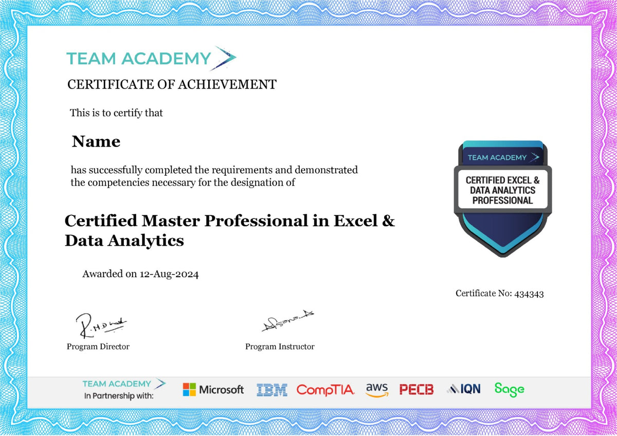 Advanced Excel+ Microsoft Power BI Certification – TeamAcademy